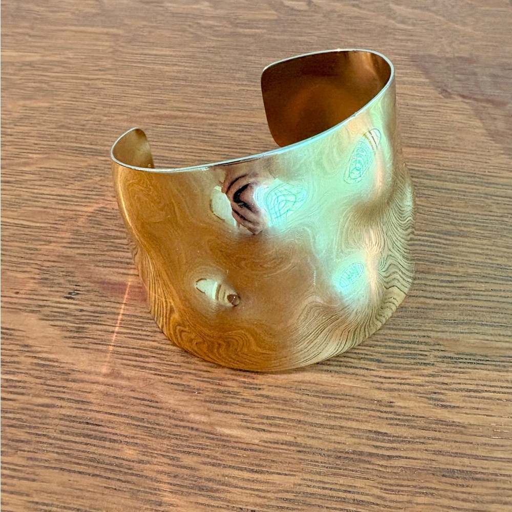 Vintage 1970s Napier Dimpled Cuff Bracelet